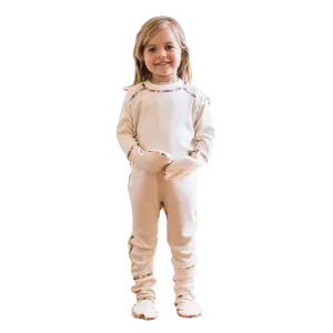 100% Organic Cotton Eczema Sleepsuit for Kids with Scratch Mitts and Footies