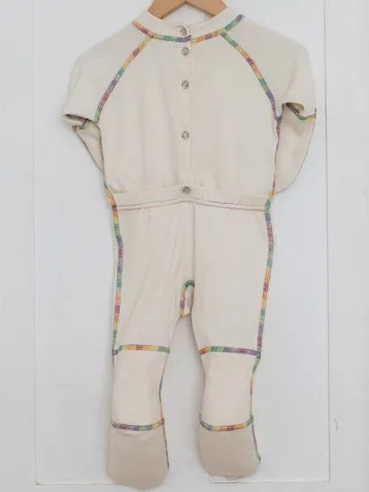 100% Organic Cotton Eczema Sleepsuit for Kids with Scratch Mitts and Footies