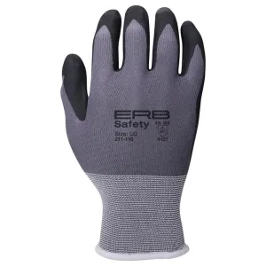 211-110 15G (N100) Gray Nylon Nitrile Glove 12pairs