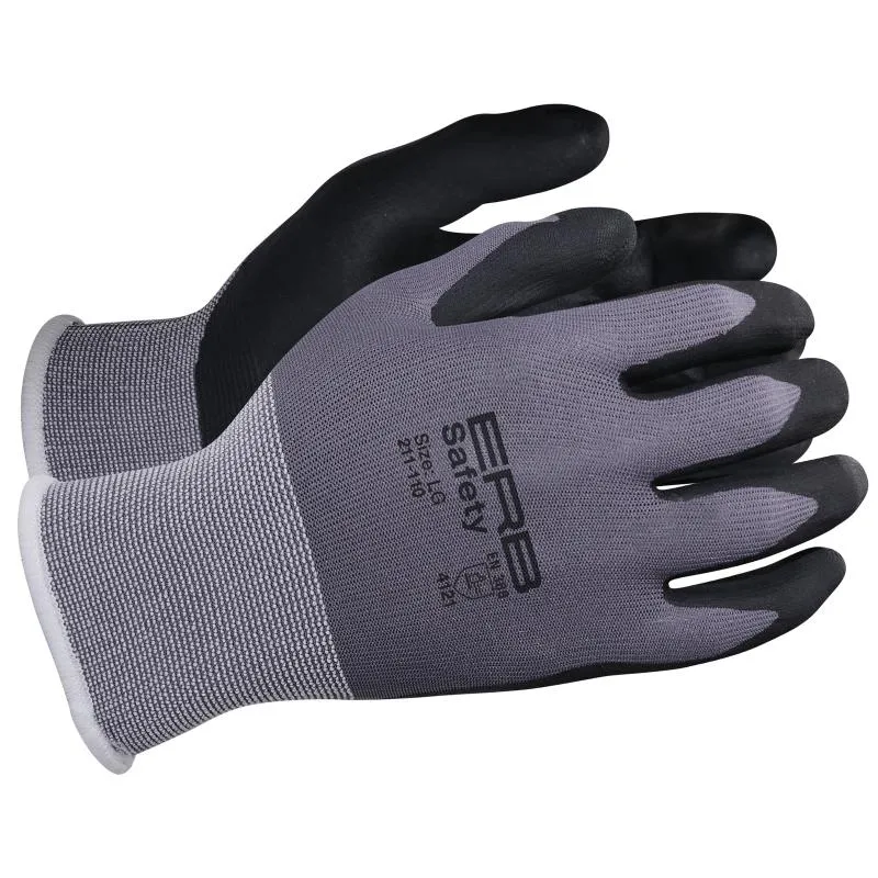 211-110 15G (N100) Gray Nylon Nitrile Glove 12pairs