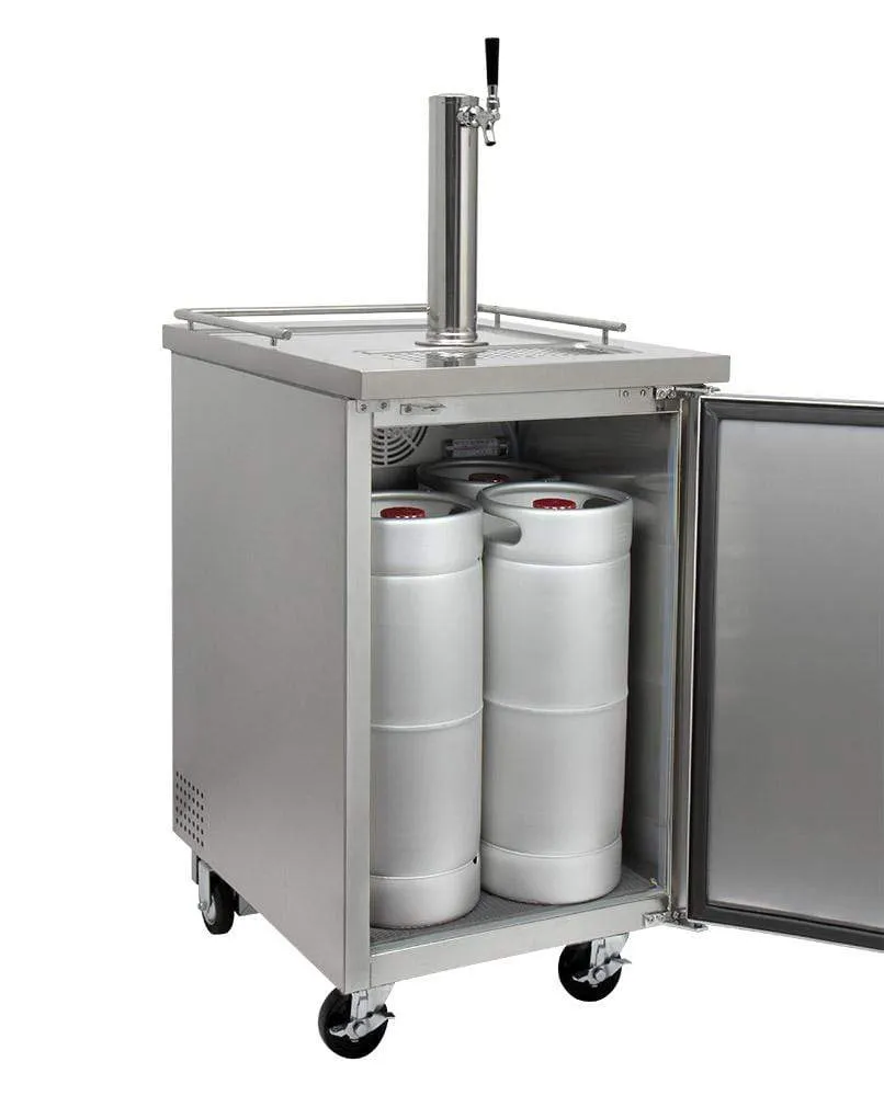 24" Wide Kombucha Tap All Stainless Steel Commercial Kegerator