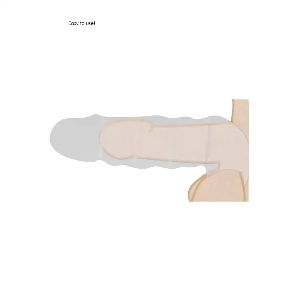 8-inch Shots Toys Flesh Pink Penis Sleeve with Vein Details for Him