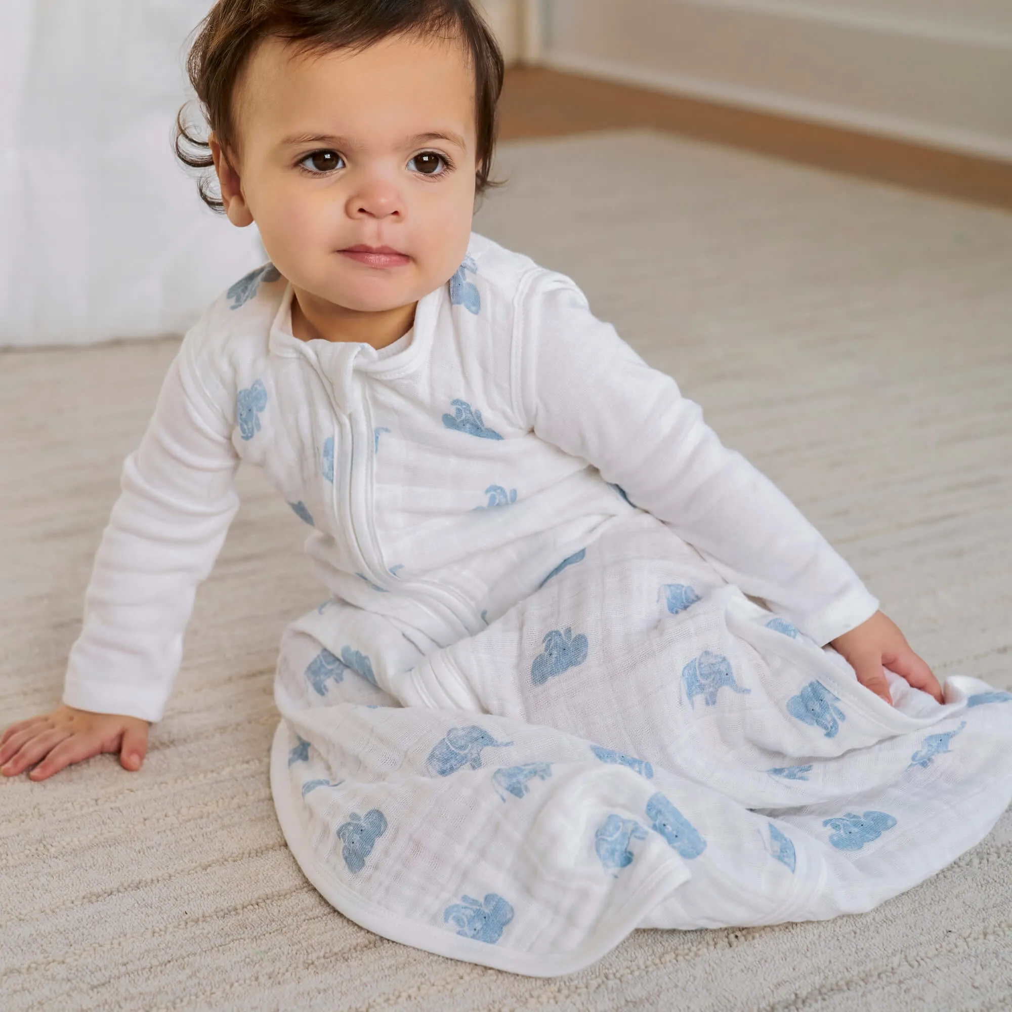 aden   anais Organic Cotton Light Sleeping Bag - 1.0 Tog (Animal Kingdom)