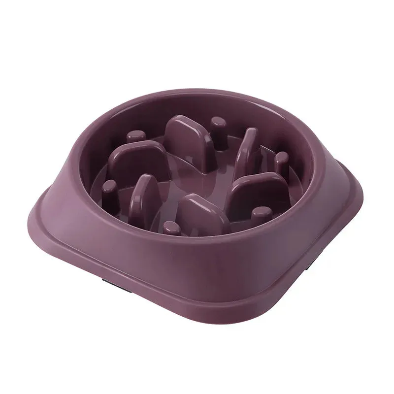 Anti-Choking Slow Feeder Bowl for Cats and Dogs – Healthy, Non-Slip Food Dish in Multiple Colors