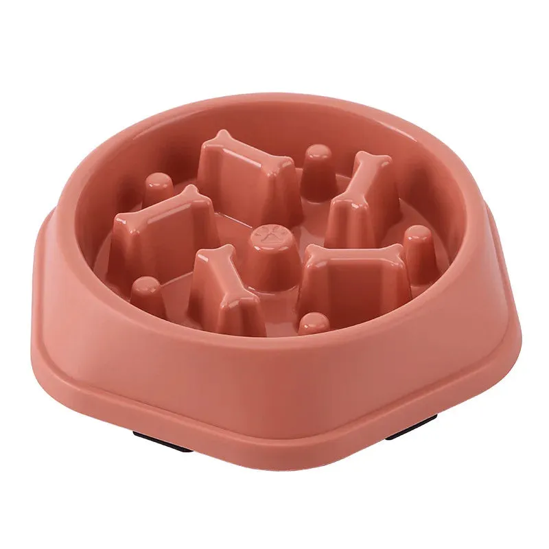 Anti-Choking Slow Feeder Bowl for Cats and Dogs – Healthy, Non-Slip Food Dish in Multiple Colors