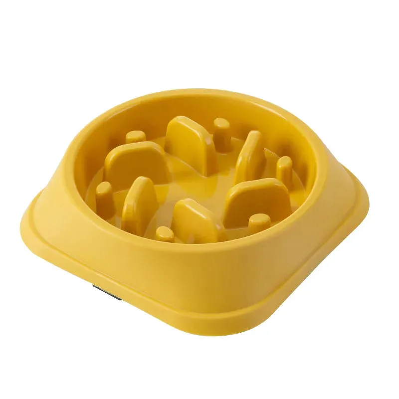 Anti-Choking Slow Feeder Bowl for Cats and Dogs – Healthy, Non-Slip Food Dish in Multiple Colors