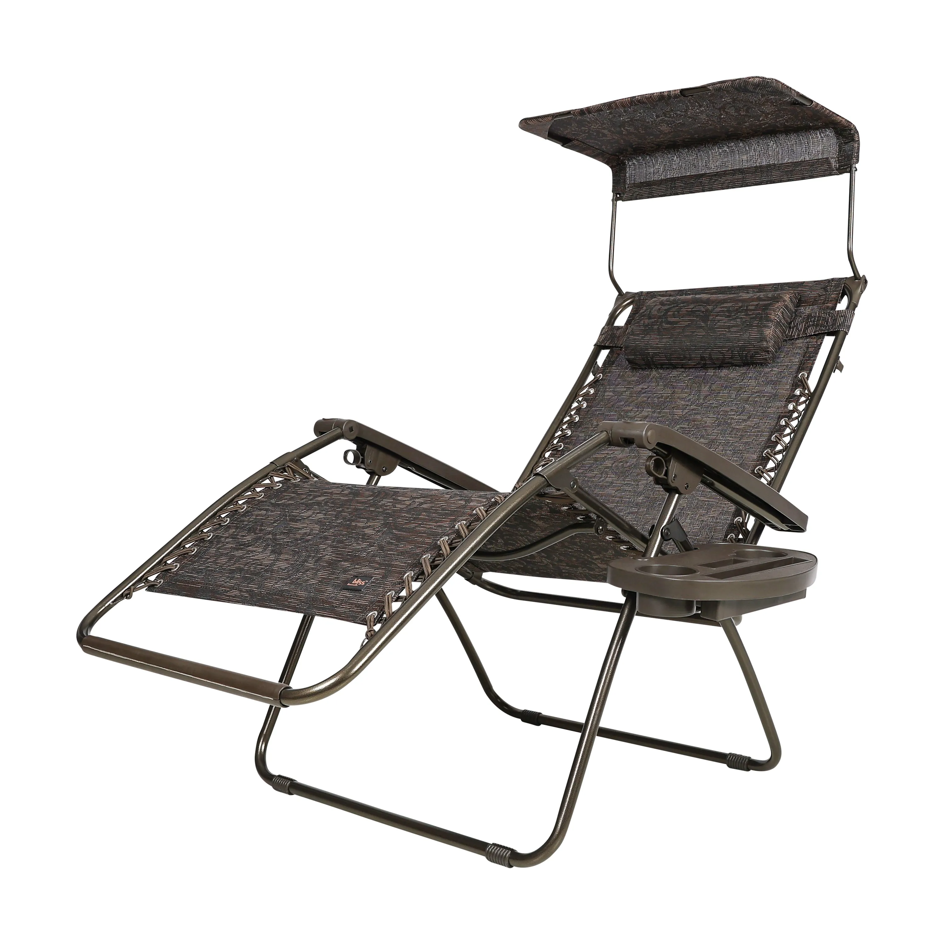 Backyard Patio Bundle | 30-in. Wide XL Gravity Free Chair   Folding Side Table