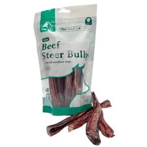 BarkNBig USA Thick Beef Steer Bully Dog Treat,  5-6" 12ct