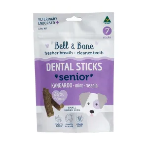 Bell & Bone Senior Dog Dental Sticks Kangaroo 7 Pack