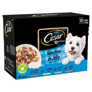 Cesar Pouch Senior 10  In Jelly 12x100g Pouches