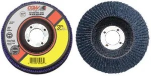 CGW Abrasives Premium Z3 XL T27 Flap Disc, 6", 40 Grit, 5/8 Arbor, 10,200 rpm, 53052