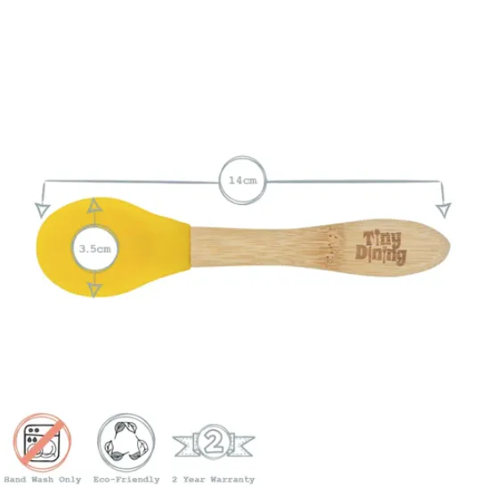 Children's Bamboo / Silicone Spoon - Orange