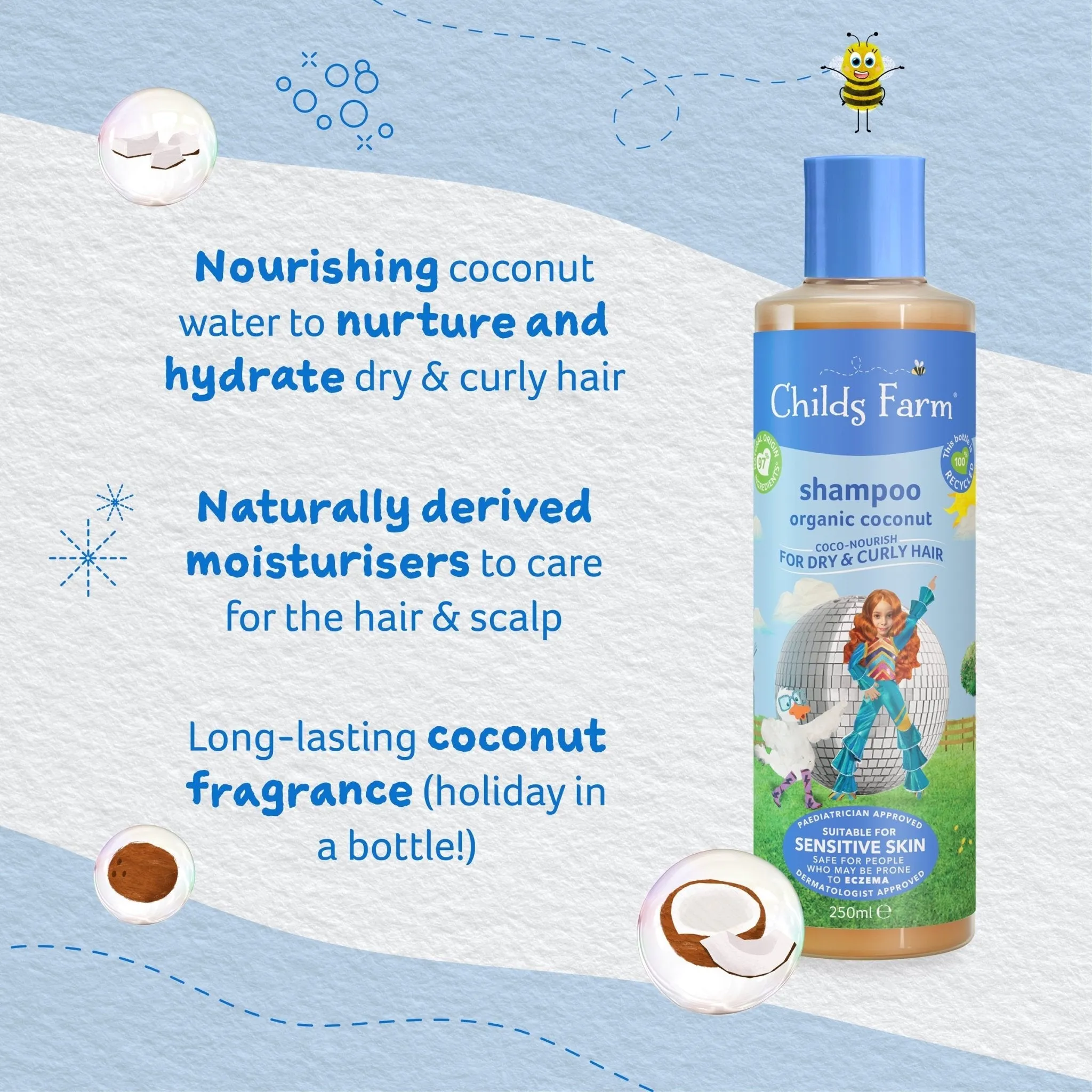 Childs Farm coco-nourish shampoo organic coconut