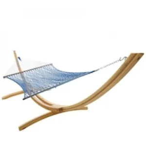 Deluxe Coastal Blue Duracord Rope Hammock