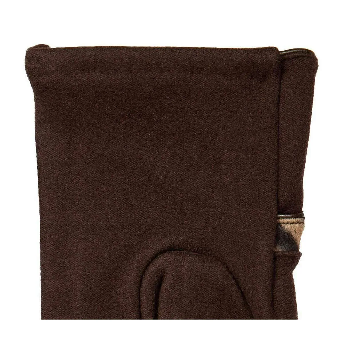 Dents Zebra Print Touchscreen Velour-Lined Gloves - Mocca Brown