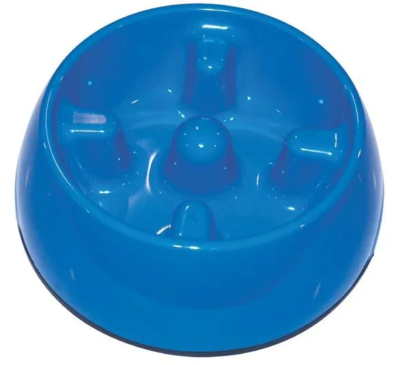 Dogit Go Slow Anti-Gulping Dog Dish Blue 3 Sizes