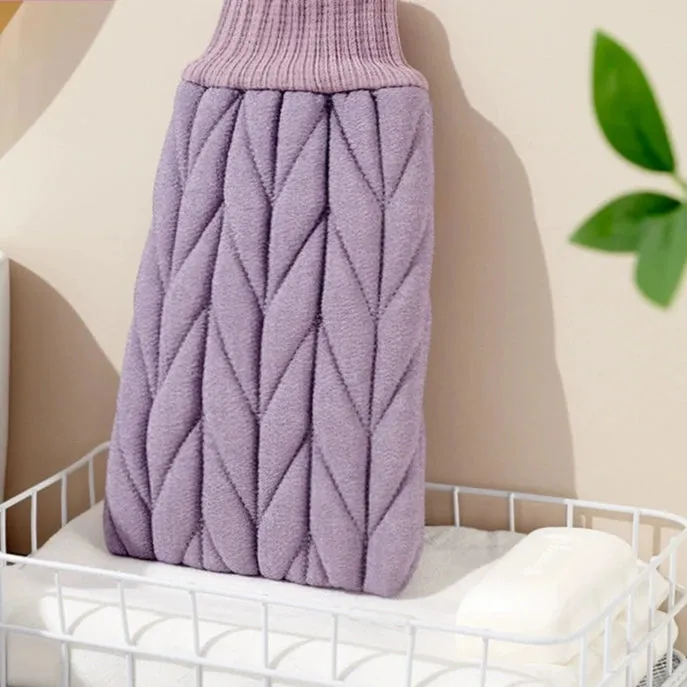 Double-Sided Rubbing Bath Towel & Strong Bath Gloves