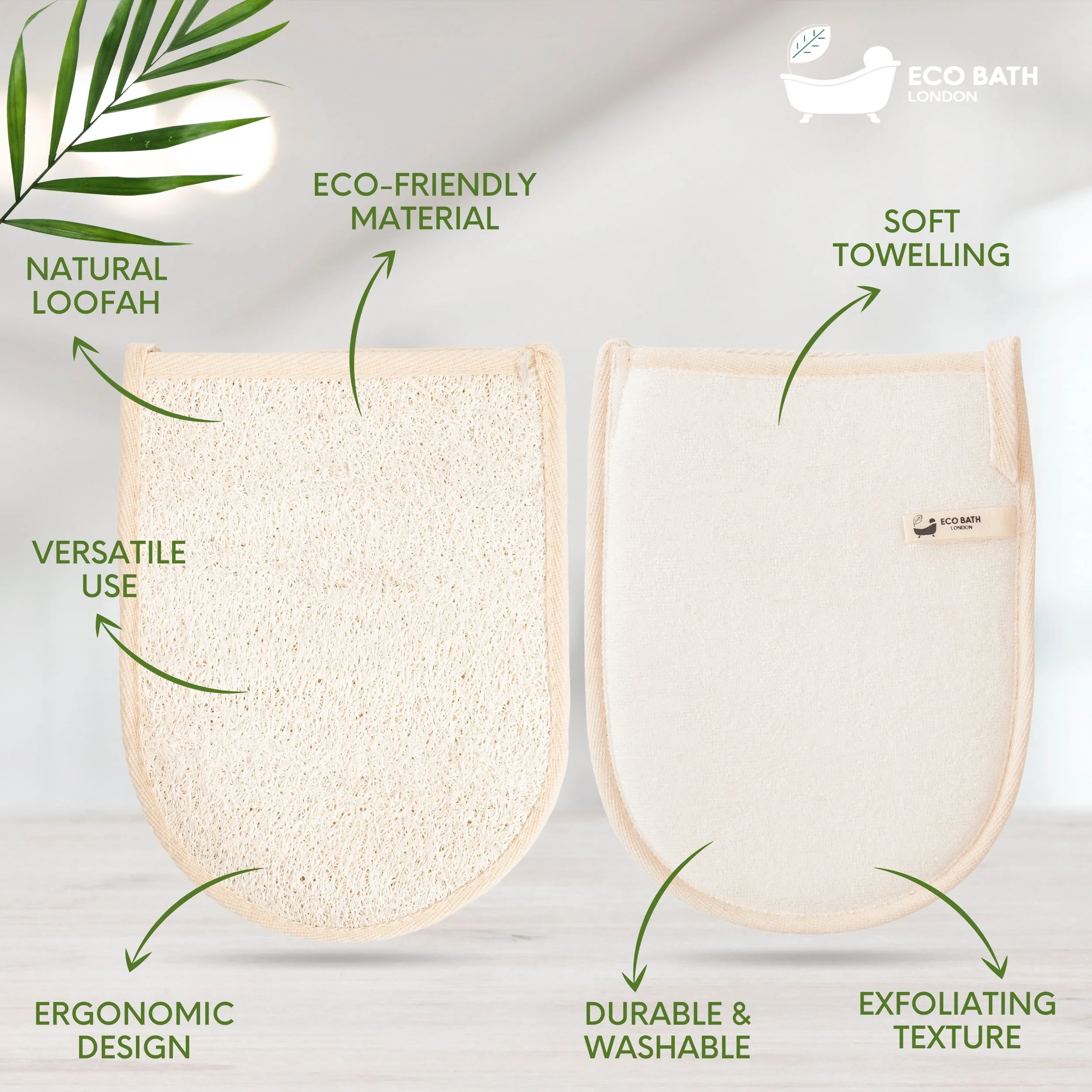 Eco Bath Natural Loofah Bath Mitt