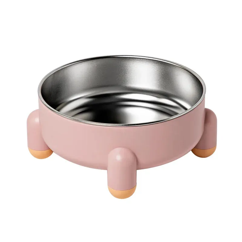 Elevated Stainless Steel Dog Bowl for Enhanced Neck Comfort