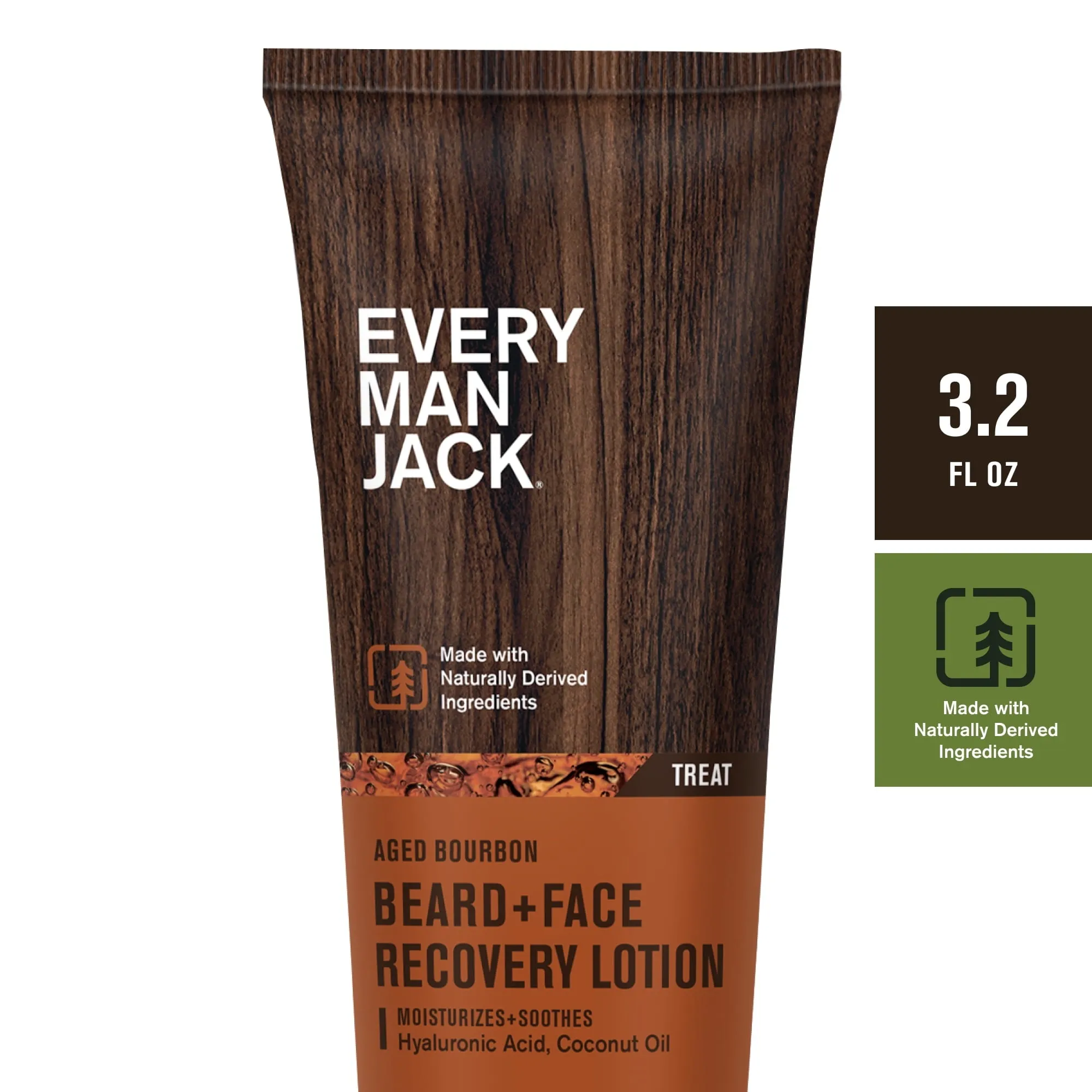 Every Man Jack Beard   Face Recovery Lotion, Aged Bourbon Scent, 3.2oz