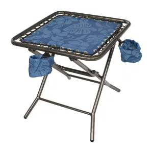 Folding Side Table w/ 2 Detachable Cup Holders | 20-in. Surface | Weather Resistant