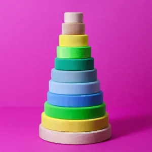 Grimm's Conical Stacking Tower - Neon Green