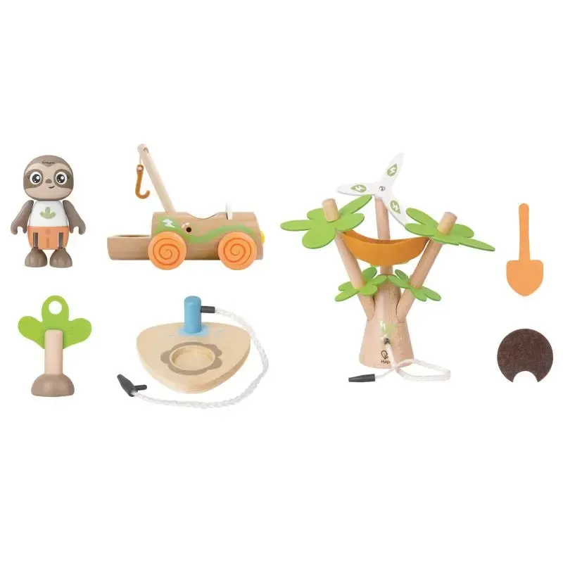 Hape Pandas' Bamboo House and Tree Planting E-Car Bundle Gift Set