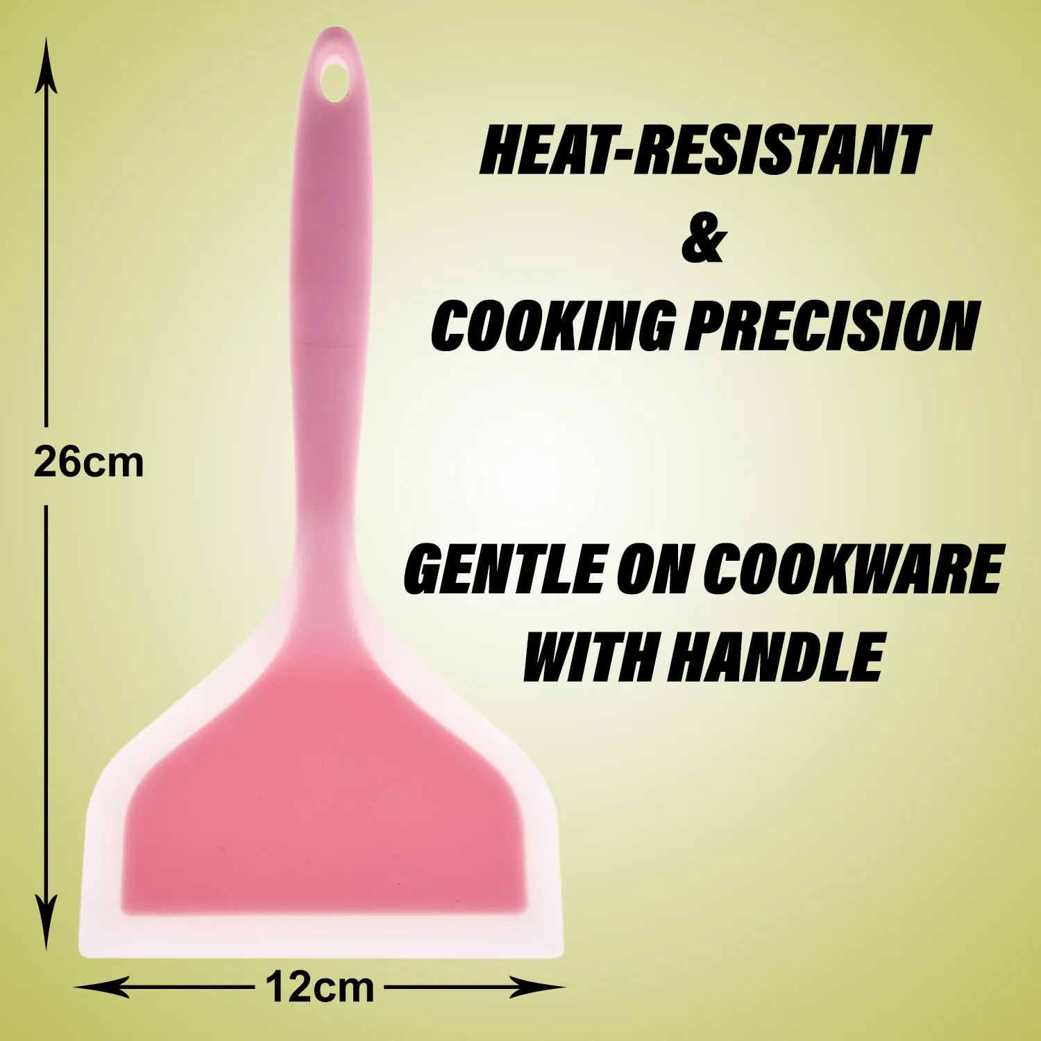 Heart Home Turner | Silicone Wide Spatula Turner | Spatulas Turner for Nonstick Cookware | Omelette Turner for Cooking | Kitchen Turners | New Big Spatula | Pink