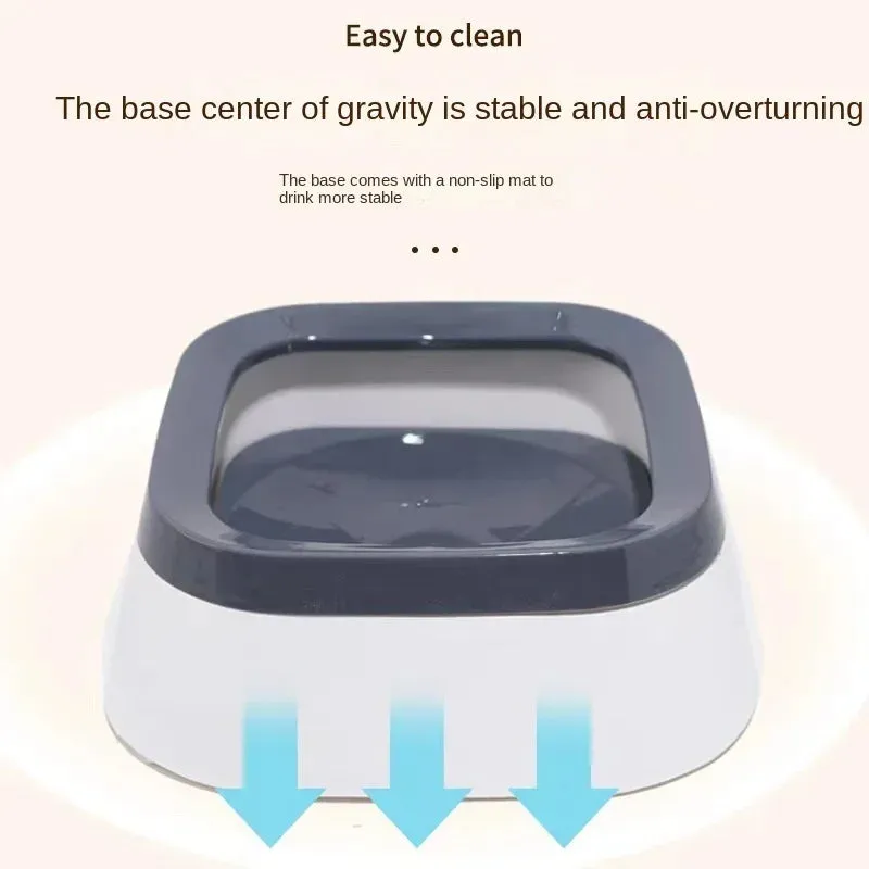 High-Capacity Anti-Splash Pet Water Bowl