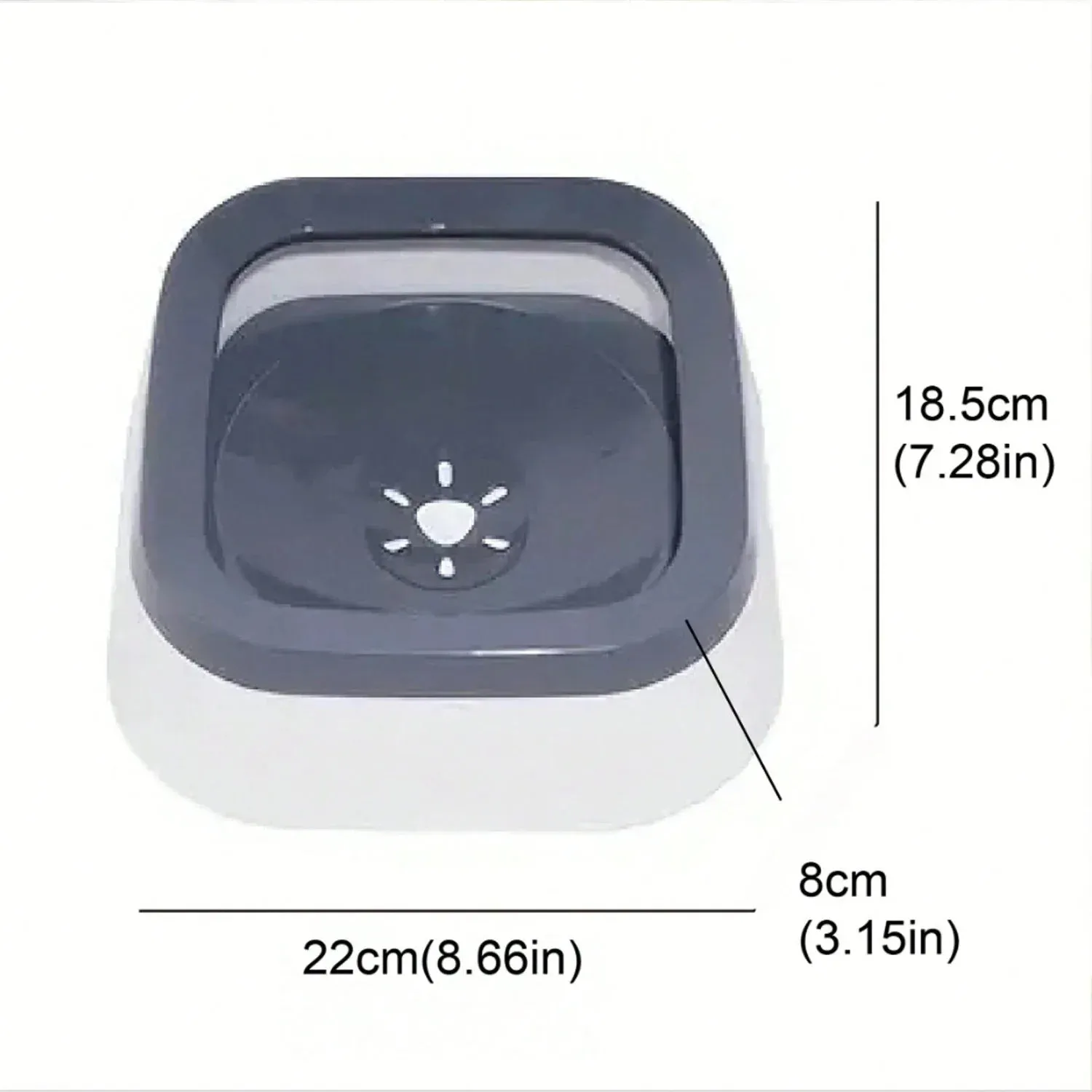 High-Capacity Anti-Splash Pet Water Bowl