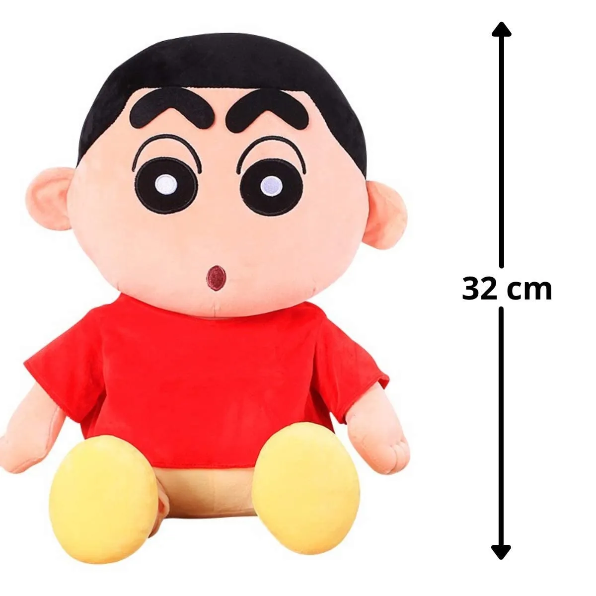 HUG 'n' FEEL SOFT TOYS Shinchan Soft Toys, Baby Toys, Soft Toys for Kids, Soft Toy, Soft Toy for Girls, Soft Toys for Baby Girl, Birthday Gift for Girls, Gift Items, (Shinchan 32 cm)