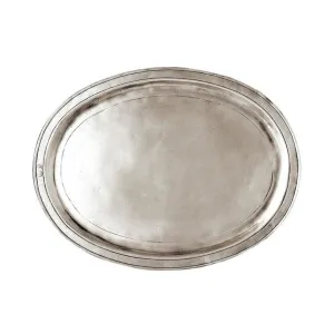 Italian Pewter Oval Tray 'Orvieto' | Large