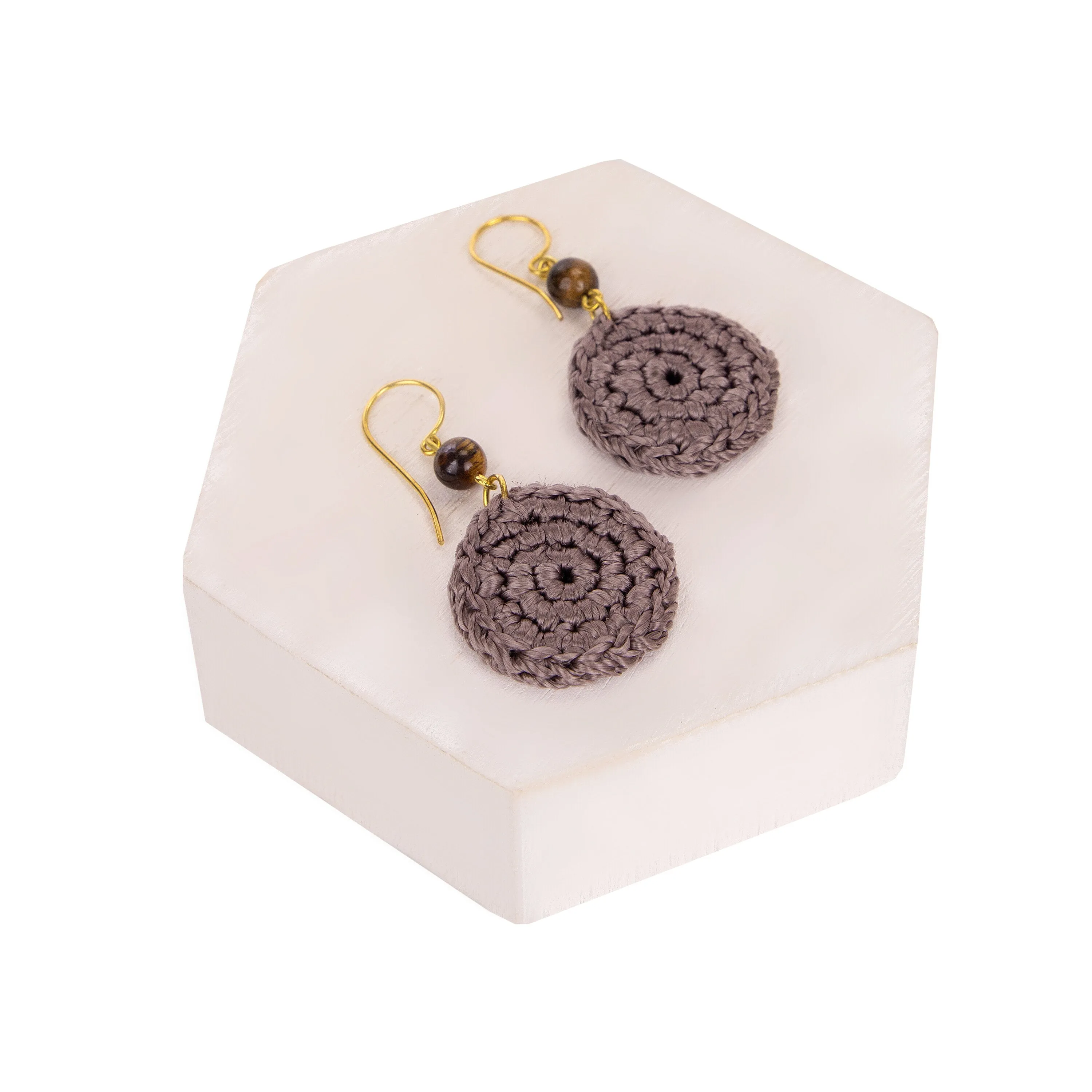 Jasper Disc Earrings