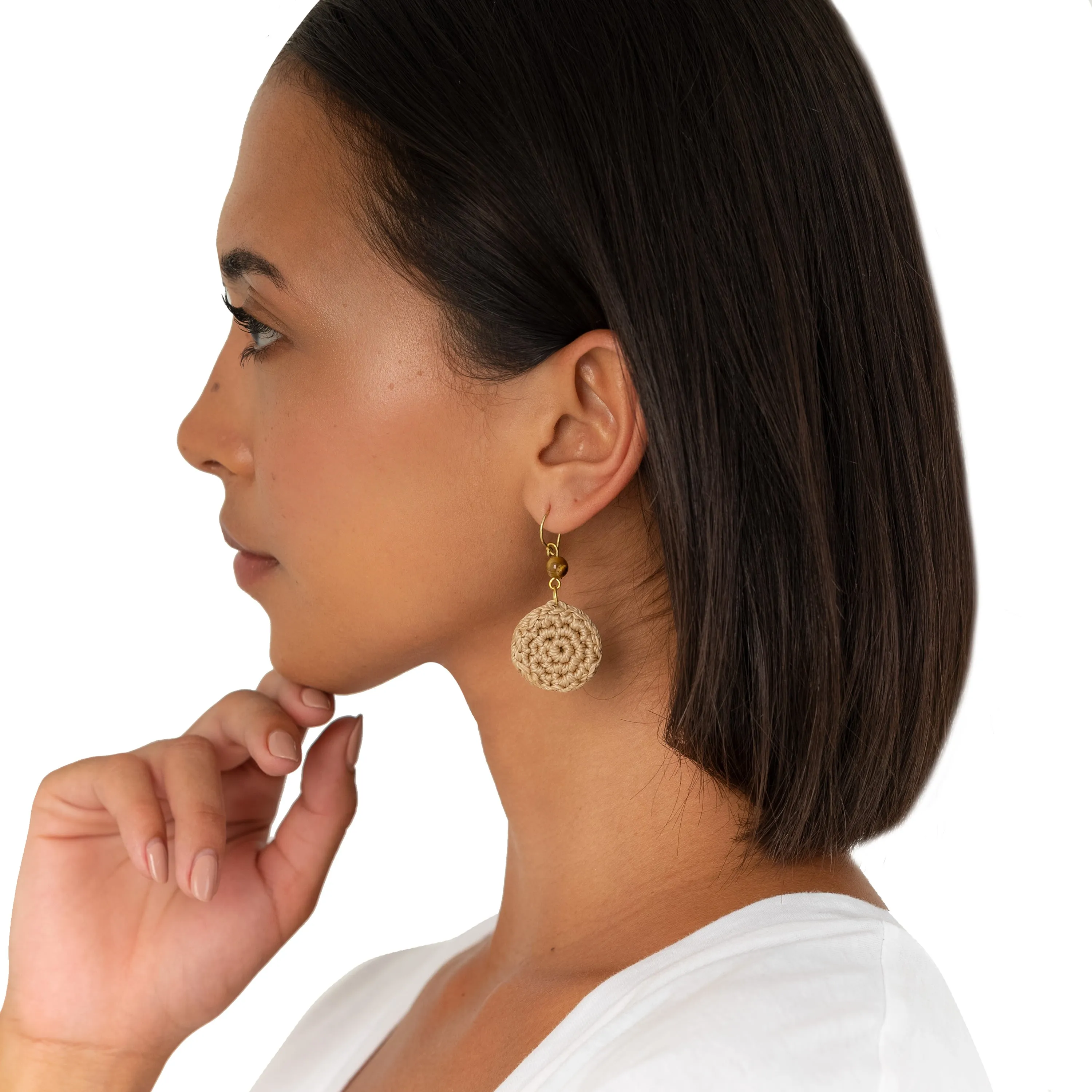 Jasper Disc Earrings