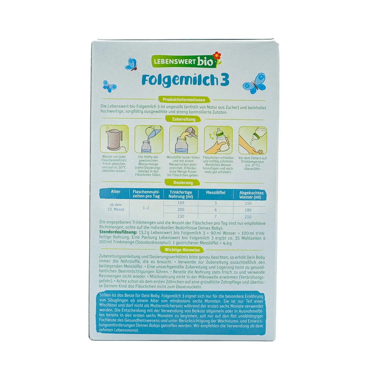 Lebenswert Formula Stage 3 Organic Baby Milk (500g)