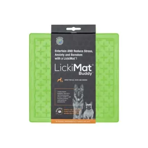 LickiMat Buddy Slow Feeder Mat for Dogs Green