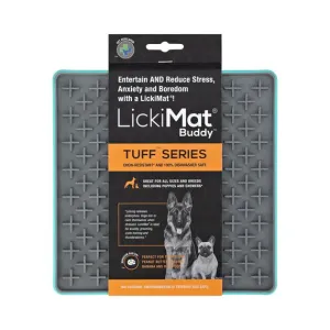 LickiMat Buddy Tuff Slow Feeder Mat for Dogs Turquoise