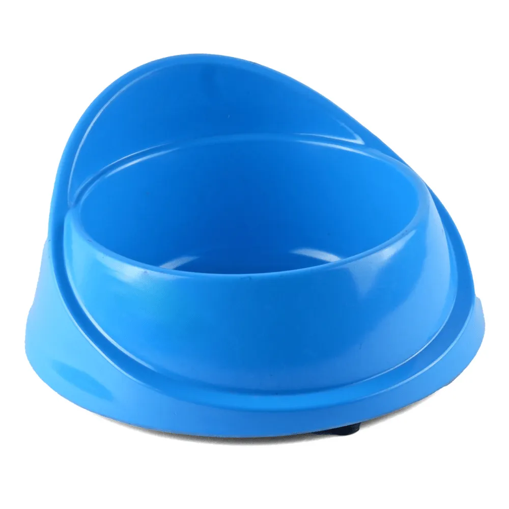 M Pets Single Fashion Diner Bowl for Dogs and Cats (Blue)