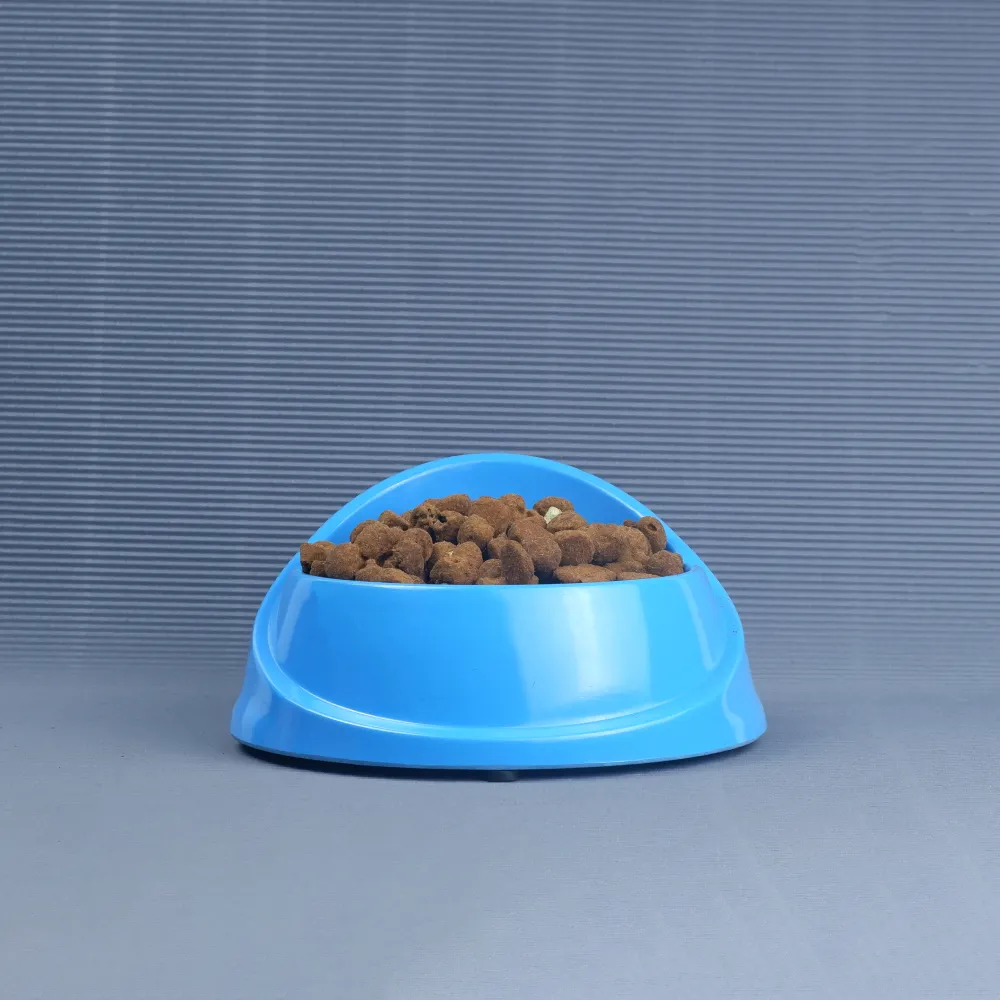 M Pets Single Fashion Diner Bowl for Dogs and Cats (Blue)