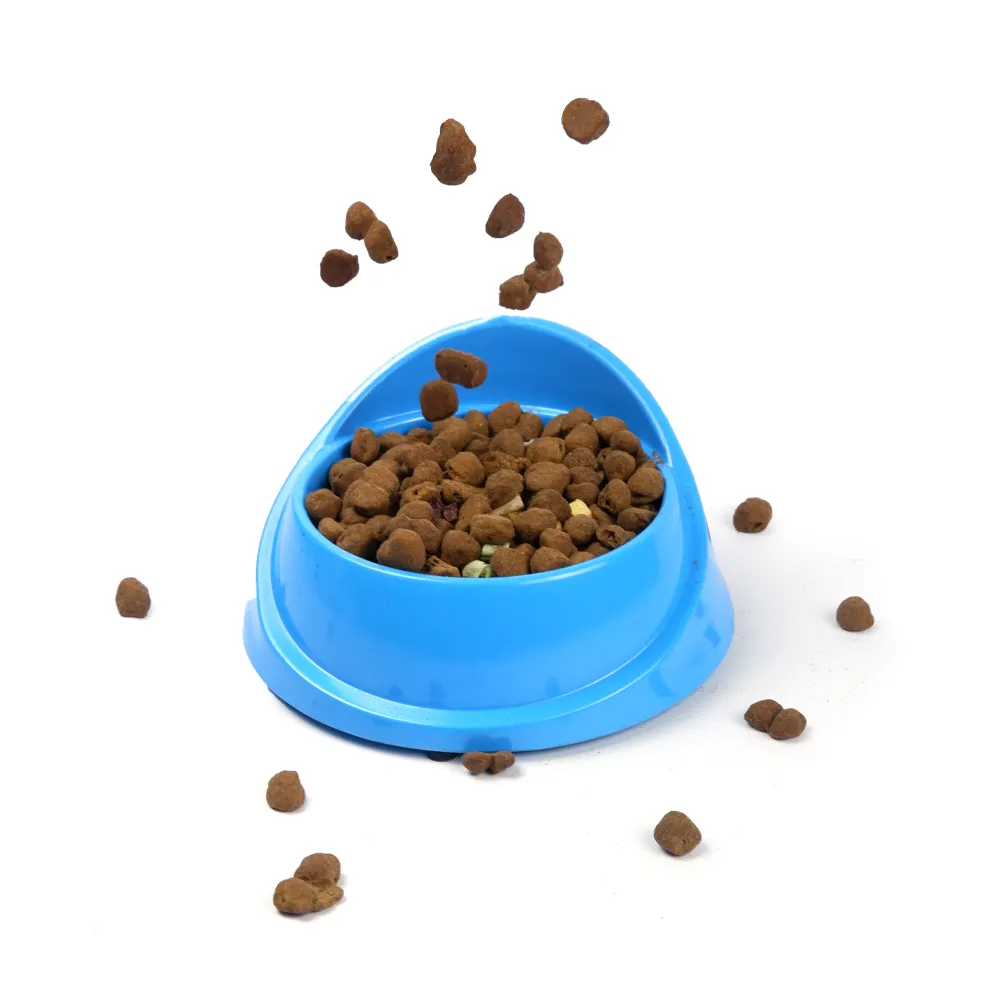 M Pets Single Fashion Diner Bowl for Dogs and Cats (Blue)