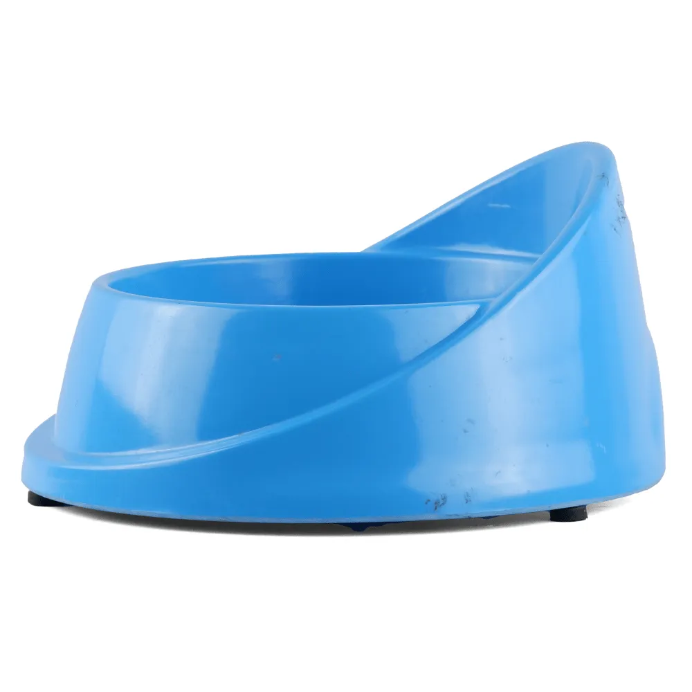 M Pets Single Fashion Diner Bowl for Dogs and Cats (Blue)