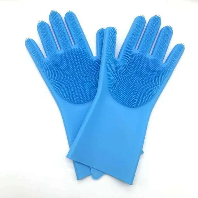 Magic Silicone Dish Washing Scrub Gloves