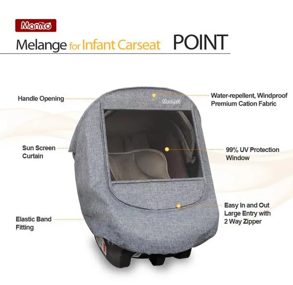 Manito Melange Infant Car Seat Weather Shield