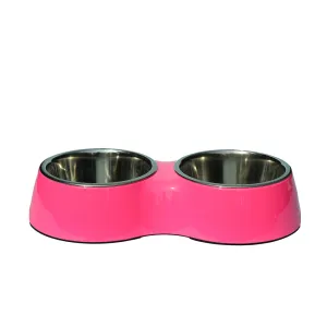 Melamine Double Diner - Anti-Skid-Pink