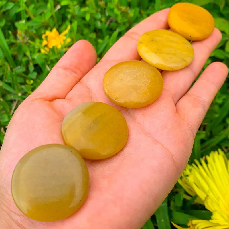 Natural Gemstone Disc Stone - Worry Stone