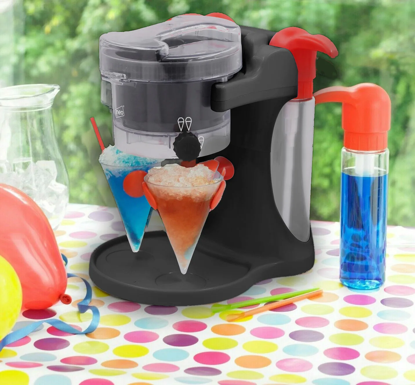 Neo Black Ice Snow Cone Slushy Maker Machine