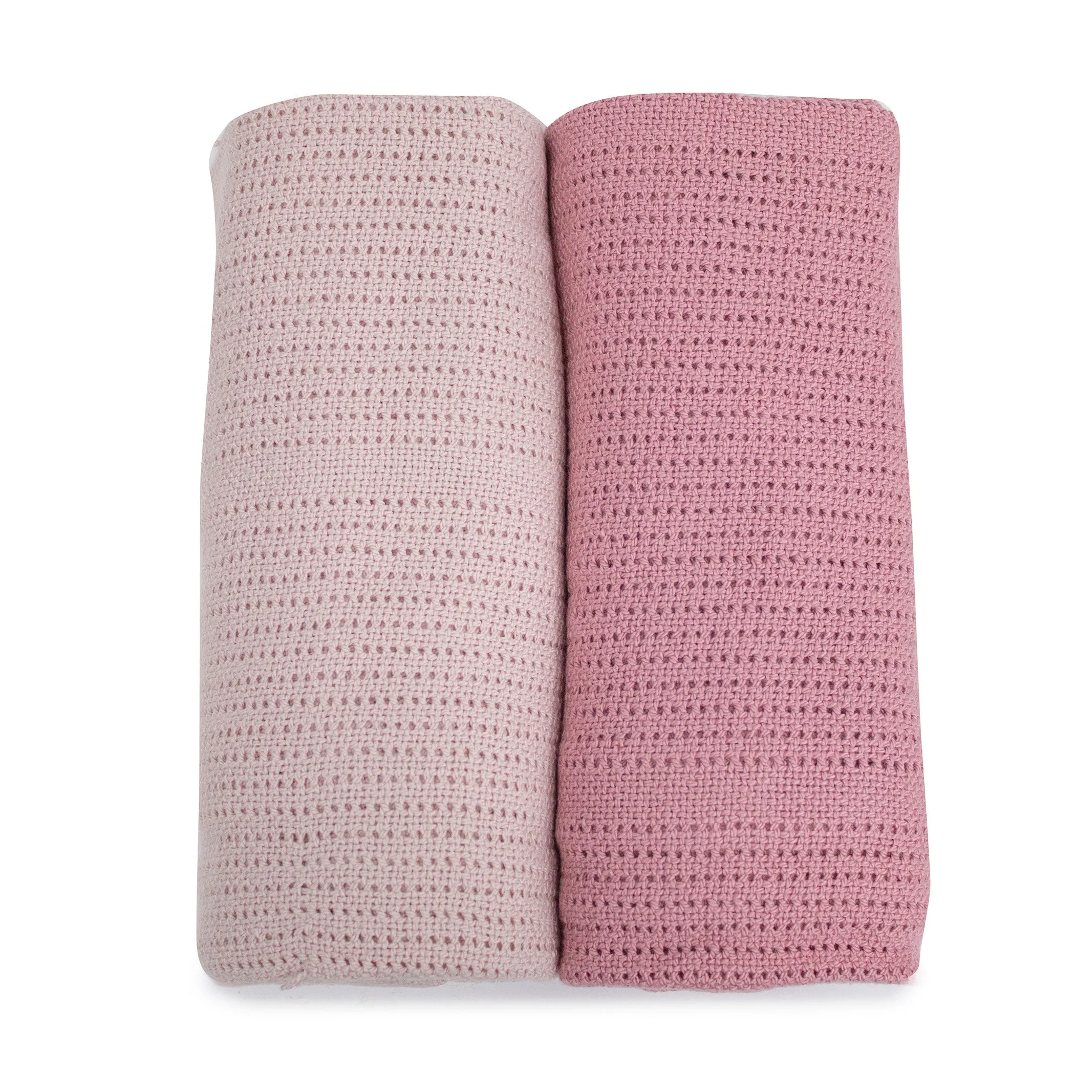 Nordic 2pk Cellular Blanket Dusty Berry/Rose