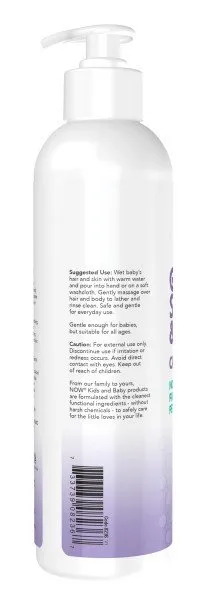 Now Foods Gentle Baby Shampoo & Wash, Calming Lavender 8 oz Liquid