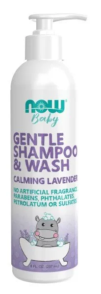 Now Foods Gentle Baby Shampoo & Wash, Calming Lavender 8 oz Liquid