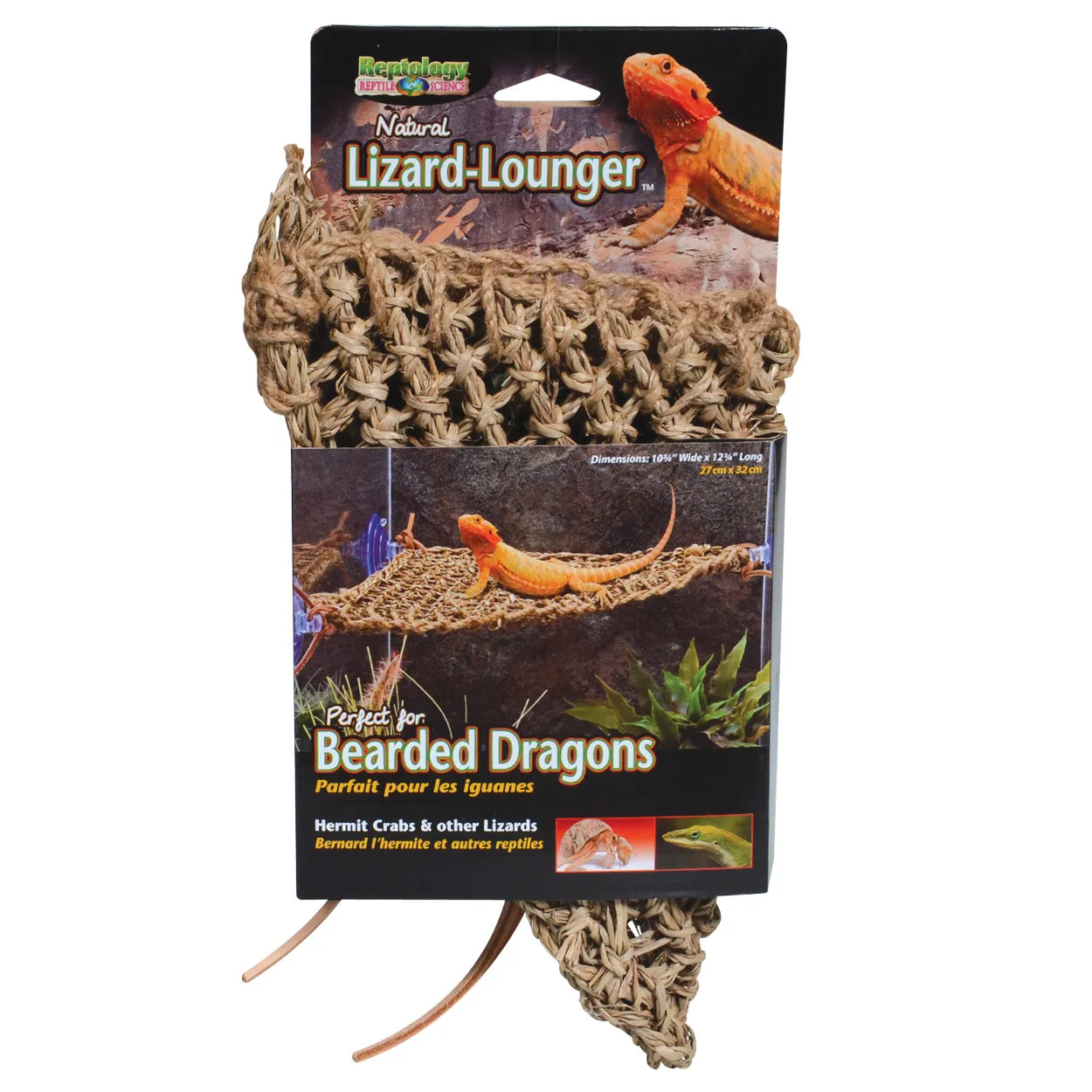 Penn-Plax Reptology Lizard Lounger Corner Triangle for Reptiles – Seagrass – Sma